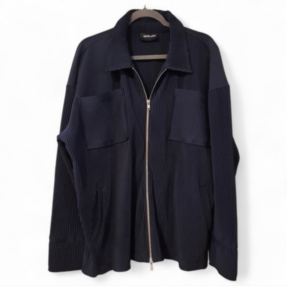 French Streetwear BENKLARK Off-Court Plisse Minimalist Jacket Pleat Basketball - Picture 2 of 10